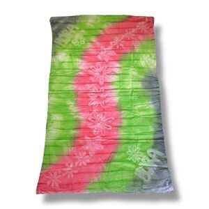 Pink Green Gray Floral Beach Bikini Scarf Cover-up Wrap Skirt Bora Dress 2